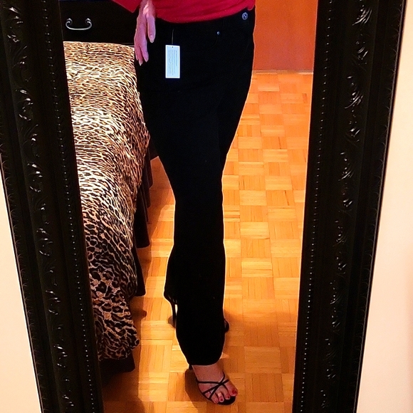 NEW Style&Co Black Stretch Denim Curvy Boot-Cut Jeans, 10 LONG - Picture 4 of 16